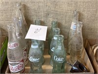 Vintage coke and Pepsi bottles