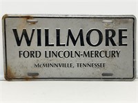 "Willmore Ford Lincoln-Mercury" License Plate