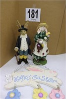 Easter Figurines & Sign