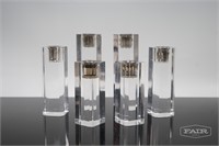 Set of 6 Lucite Candle Holders