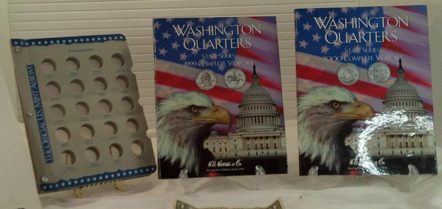 WASHINGTON QUARTERS EMPTY COLLECTION WITH BOOKS
