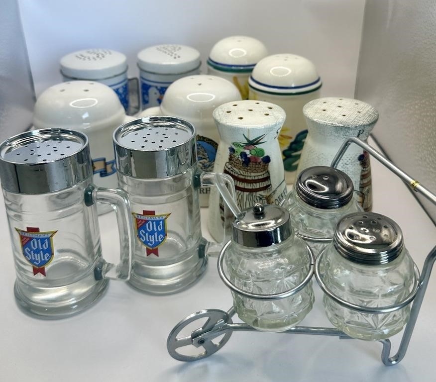 Old Style Collectible Salt and Pepper shakers