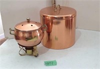 Copper Potpourri pot and canister