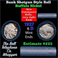 Buffalo Nickel Shotgun Roll in Old Bank Style 'Bel