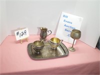 Silverplate Decor: Tray, Goblet, More