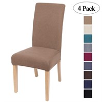 WFF9158  Smiry Dining Chair Covers, Camel 4 Pack