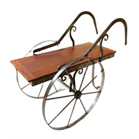 Hand Crafted Wrought Iron Tea Cart, Display