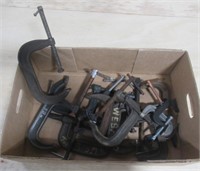 Assortment of C-clamps.