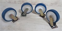 (4) 7.5" Casters. Note: (2) swivel, (2) fixed.