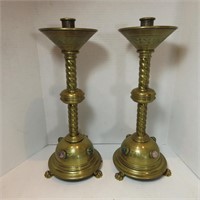 19" Asian Candle Holders