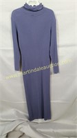 Vintage Moda International Blue Mock Neck Long