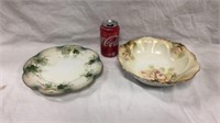 R.S.  Prussia bowl and plate