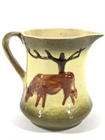 Antique Roseville Pottery Brown Cow Pitcher