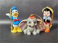 Donald Duck Dumbo Pinocchio Ornaments