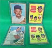 4x 1962 Topps Baseball League Leaders Stan Musial