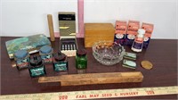 1938 Masonic Pin, Match Box, Ink Bottles, & More