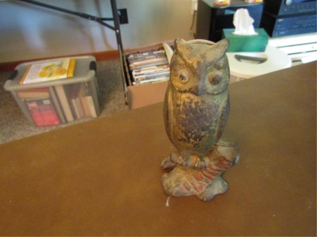 CAST IRON OWL BANK