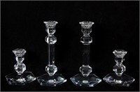 Val St. Lambert  crystal candlesticks