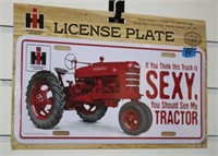 SEXY TRACTOR LICENSE PLATE-BRAND NEW