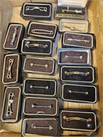 Costume Jewelry Tie Clips Lot Collection