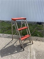 Metal 2 step folding stool