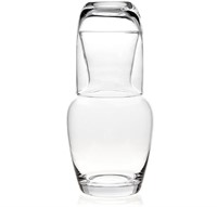 Glass Water Carafe & Cup Set