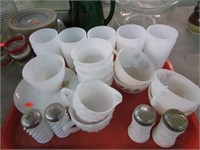 GLASS LOT- FIREKING,MILKGLASS,HOBBNAIL,ETC