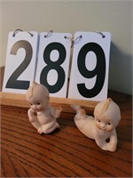 Pair Of Vintage Porcelain Bisque Kewpie Figures