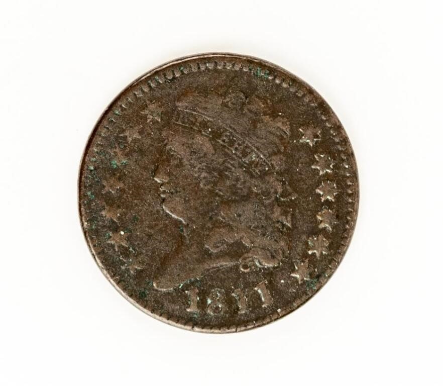 Coin Rare 1811 Classic Head Half Cent-F