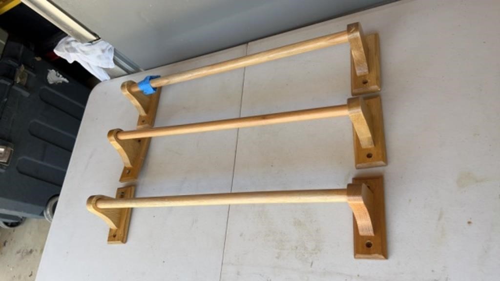 3pc Wooden Towelbars