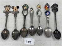 COLLECTION OF 7 WALT DISNEY MICKEY MOUSE SPOONS