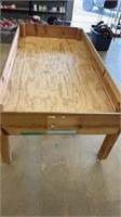 50” x 98” x 36” Large Wooden Rolling Bin, 9”