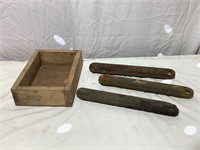 Wood box and weights