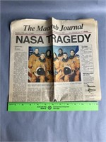 Columbia Space Shuttle Wreck Newspaper