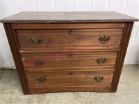 Victorian marble top 3-dr dresser