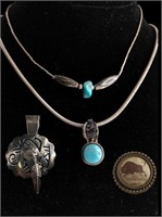 Native American Sterling Silver, Turquoise Jewelry