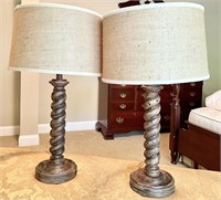 Table Lamps in Basement Living Room