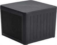 Deck Box, Small Side Table, 36 Gal, Black