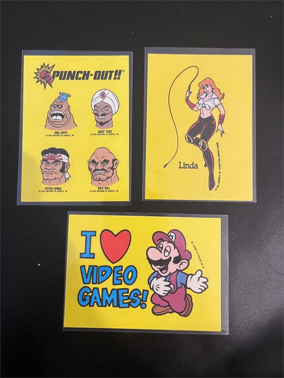 Nintendo Stickers 1989 Mario Bro, Punch Out, Linda