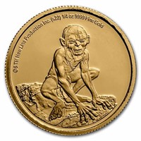 2022 1/4oz Gold Coin $25 The Lord The Rings Gollum
