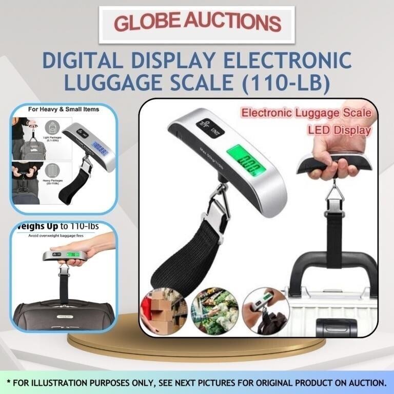 DIGITAL DISPLAY ELECTRONIC LUGGAGE SCALE (110-LB)