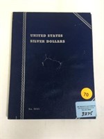 SILVER DOLLAR COLLECTOR BOOK WITH 24 DOLLARS INCLU