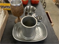 SILVER PLATE/PEWTER  ITEMS