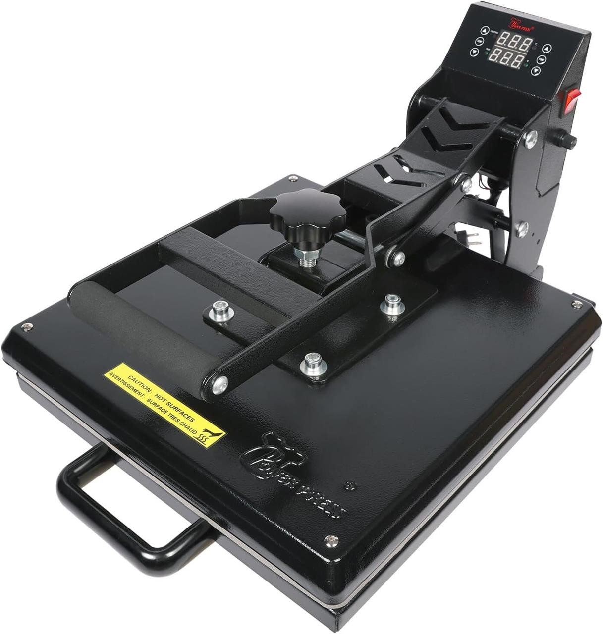 PowerPress Digital Heat Press  15x15 Inch  Black