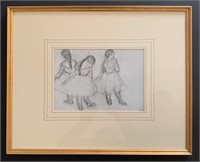 Vintage Framed Degas Dancers #1