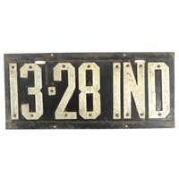 Indiana Pre State License Plate