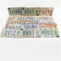 15 Indiana License Plates 1971-1002