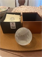 Globe paperweight w/ box