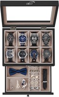 ($43) SONGMICS 8-Slot Watch Box, 2-Tier Watch