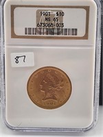 1901 $10 Liberty Gold NGC MS65